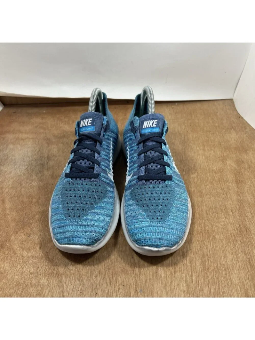 Nike Free RN Flyknit Women's Size 8 Running Shoes Ocean Fog Sneakers 831070-404